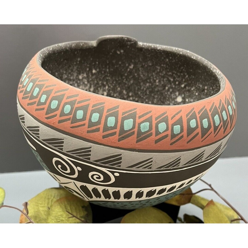 Mata Ortiz Pottery Lucero Ozuna Silveira Bowl Paquime Traditional Style Mexican - Picture 8 of 8
